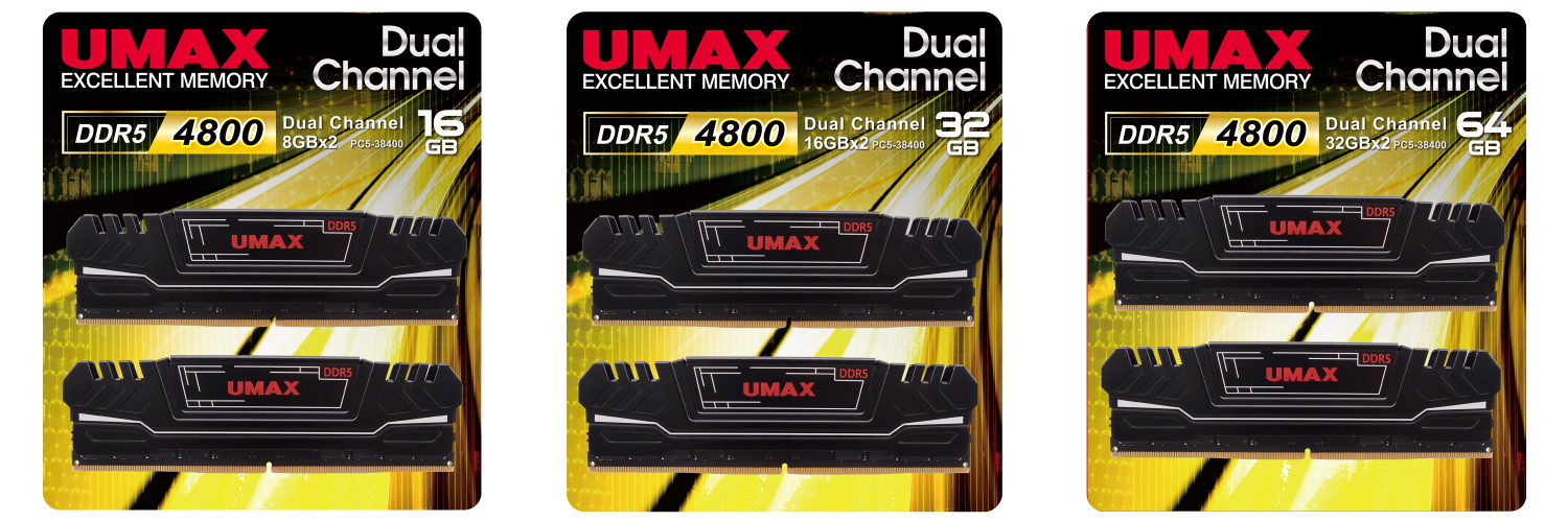 UMAXより、DDR5メモリーが登場！「DDR5-4800」シリーズ6製品取り扱い